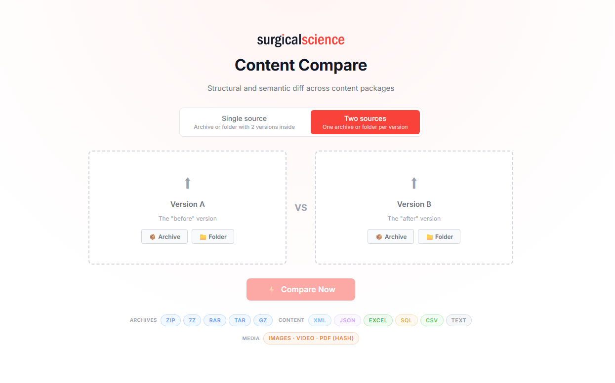 Content Compare Tool